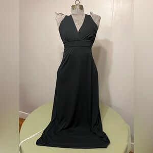 L8ter Black Maxi Halter Dress Medium